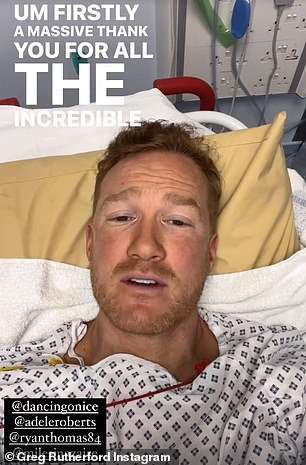 In a second video later from his hospital bed, he said: Good evening everyone and first of all thank you so much for all the messages, but my message to the three incredible finalists who will be skating soon is: have an incredible evening.'