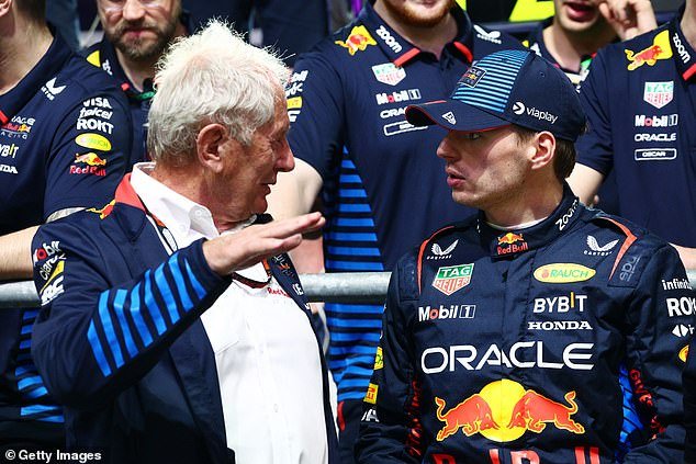 Marko is mentor to world champion Max Verstappen (right), who won in Jeddah on Saturday