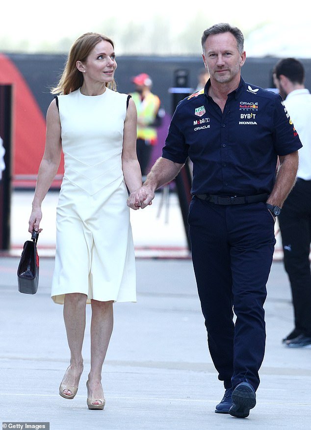 Halliwell also joined Horner on race day in Bahrain last week in another provocative show of support