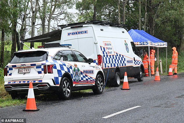 A major search was launched for the young man who failed to surface after jumping from a ledge into the water, with police divers locating his body two days later (image from Queensland Police and State of Emergency Services)