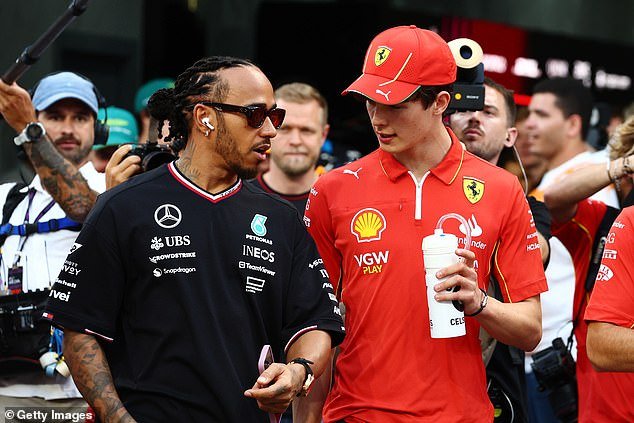 Hamilton was full of praise for Oliver Bearman (right) after the Saudi Arabia GP.
