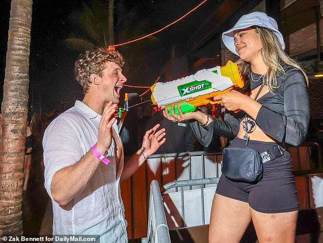 Shots of super soakers are a popular sight during spring break