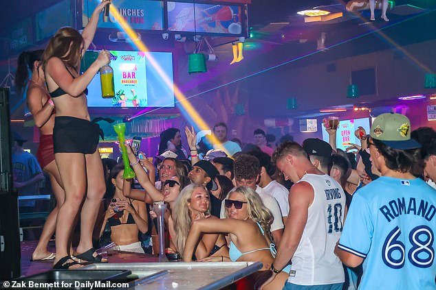 On Wednesday night, the bars were packed in Fort Lauderdale in the middle of the week