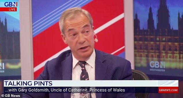 He spoke to presenter Nigel Farage during the show