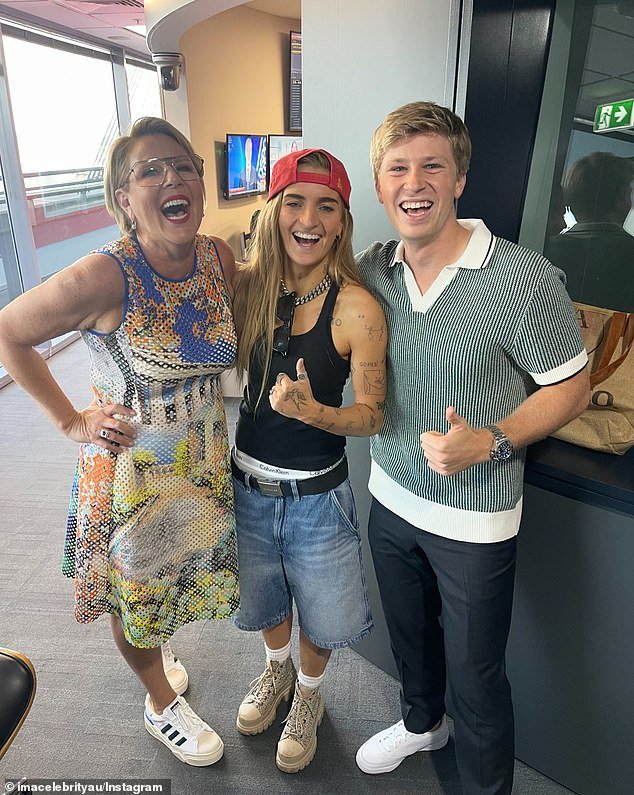 Her hint came just a day after the official I'm A Celebrity Australia Instagram shared a photo of her partner G Flip posing with presenters Julia Morris and Robert Irwin