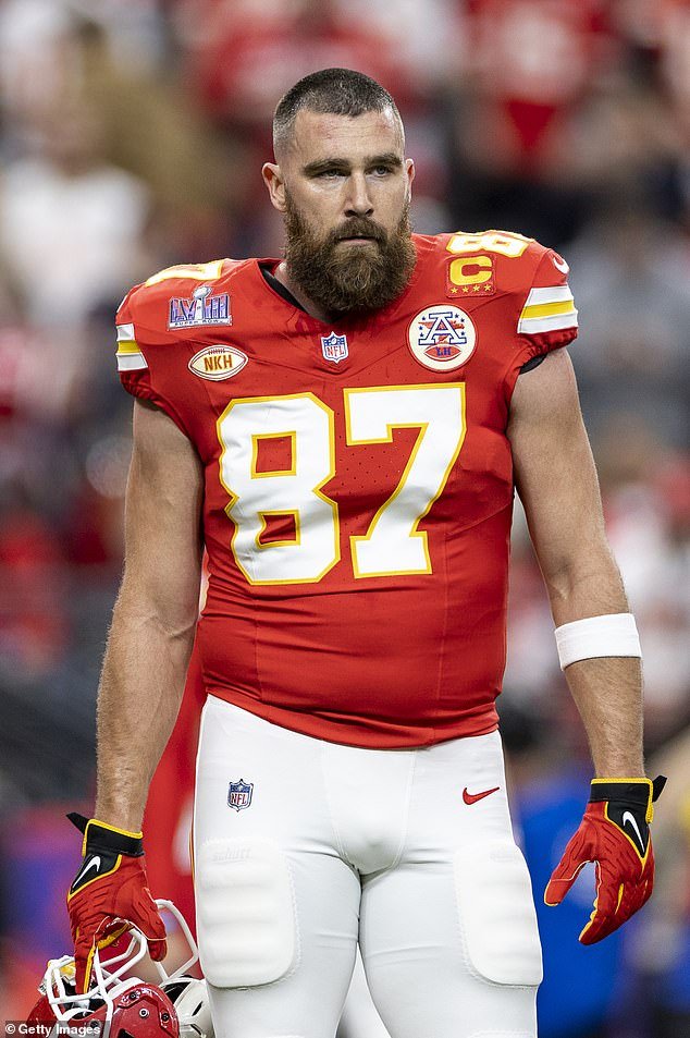 Kelce supported his girlfriend in Australia, and also attended her concerts in Singapore earlier this month - which ended on March 9;  seen in February in Las Vegas