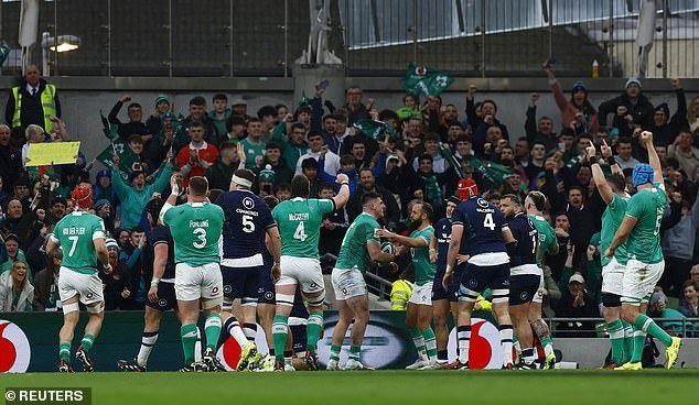Ireland led 7-6 at half-time after a converted Dan Sheehan try and a Jack Crowley penalty