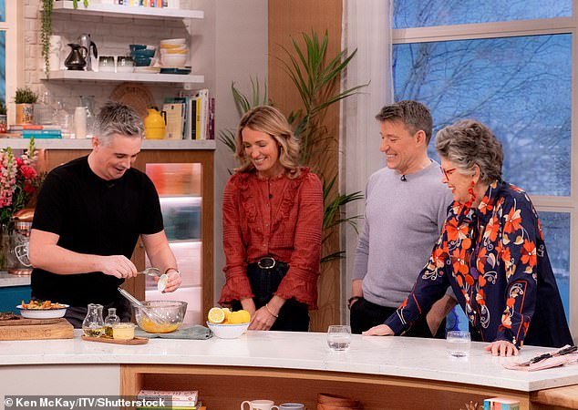Cat quickly responded to her co-host's post and joked: 'I'm cooking steak now @donalskehan', tagging chef Donal who appeared on the show this week