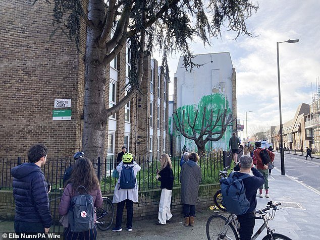 The artwork has already taken Banksy fans to the location on Hornsey Road in North London, where they are inspecting it to see if it could be real.