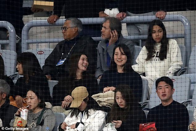 Tanaka has been seen in the stands cheering on Ohtani while the Dodgers played in Korea