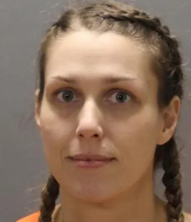 Jared's ex-wife Shanna is seen in her mugshot after she pleaded not guilty to multiple charges related to the murder of her ex-husband Jared Bridegan