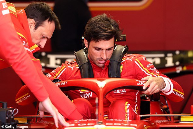 Sainz was pictured back in the Ferrari car on Thursday ahead of this weekend's Australian GP