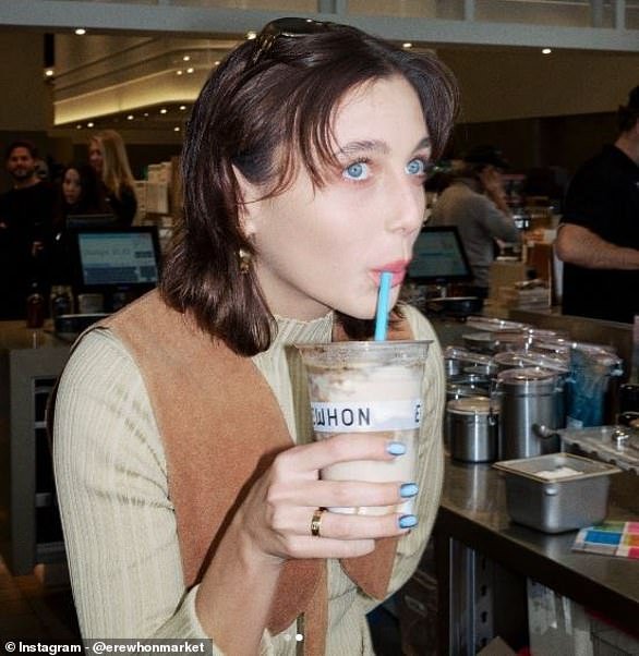 Emma Chamberlain's 'High Protein' Cold Brew Cookie Smoothie also costs $18 and is estimated to contain more than 600 calories