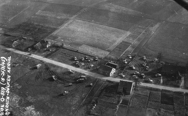 Aerial photos show that the Ghost Army battalions look real during reconnaissance flights