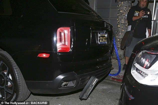 The bump caused Kylie's license plate to stick to the bumper of the Rolls Royce, which Kris bought back in 2021