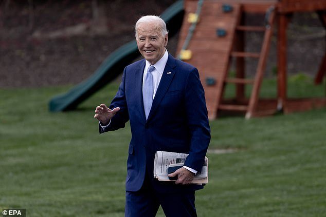 President Joe Biden waves to reporters as he leaves for Wilmington, Delaware, on Friday.  He spent most of the week in Latino-heavy states — Nevada, Arizona and Texas — as he fought for reelection against former President Donald Trump