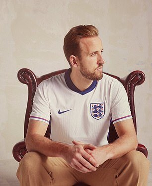 The kit, modeled by Harry Kane, was released this summer ahead of England's Euro 2024 campaign