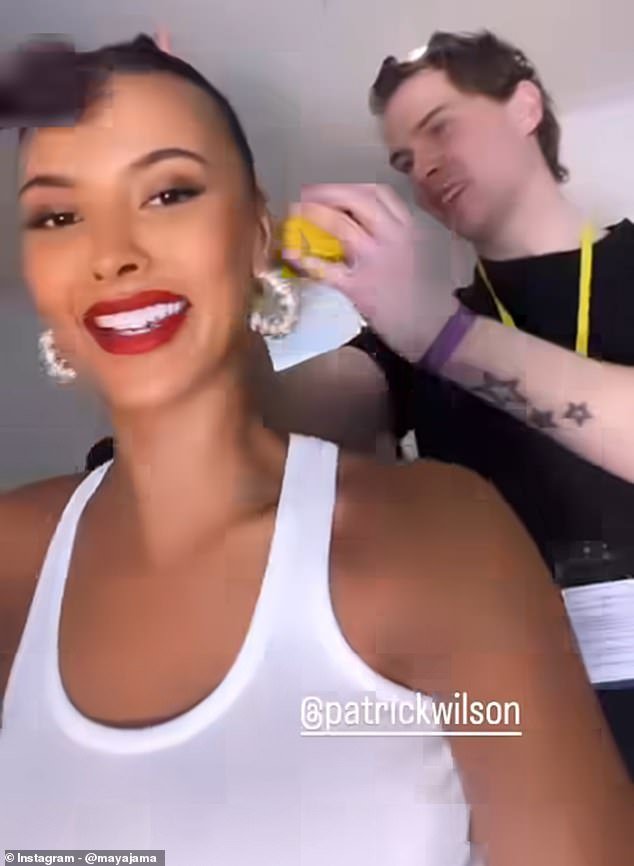Earlier today, Maya treated more than three million Instagram followers to a behind-the-scenes look at celebrity hairstylist Patrick Wilson