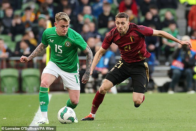 Ireland created good chances against Belgium, with debutant Sammie Szmodics coming close