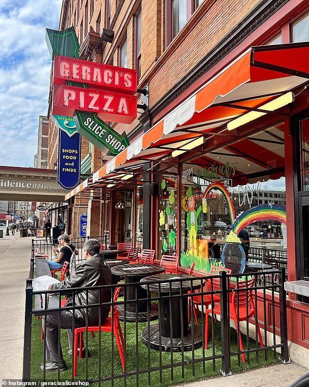 Geraci's is a pizzeria in downtown Cleveland, about eight miles from Kelce's hometown