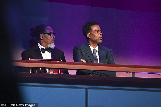 Comedian Chris Rock (right) was among the stacked list of guest appearances at the event honoring Hart.  During his onstage appearance, Rock said there will be 