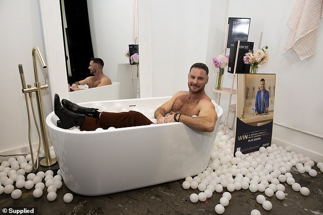 Darren appeared in good spirits as he promoted his new range with the luxury company