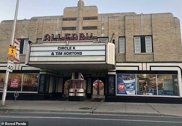 This Tim Hortons and Circle K, in Toronto, Ohio, was very clearly an old-fashioned movie theater