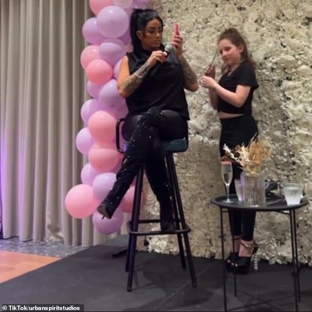 Katie sparked concern after the event when her daughter Bunny was pictured wearing high heels and a full face of make-up