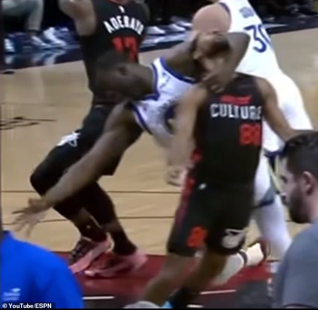 It came a day after Green Heatguard was seen dragging Patty Mills down by the neck