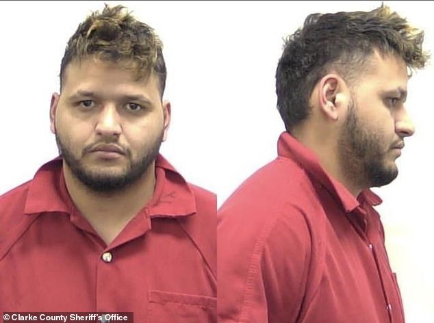 Jose Ibarra, 26, a Venezuelan citizen living illegally in the US, was charged with murder – as well as aggravated assault, aggravated assault, false imprisonment, kidnapping, obstructing a 911 call and concealing the death of another