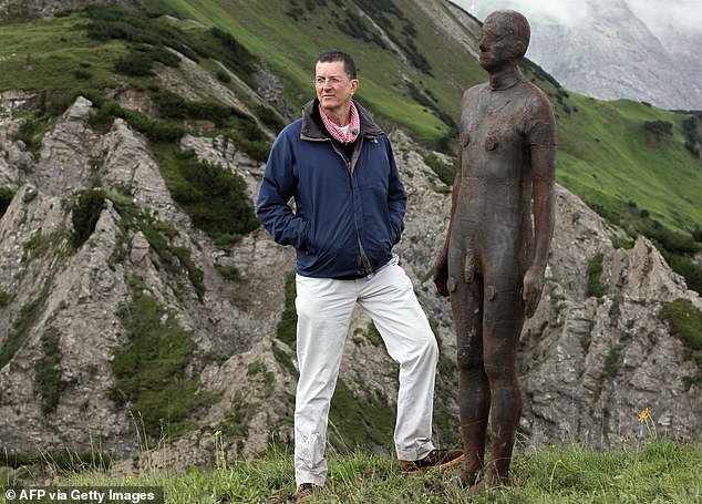 The six-foot-tall figures with genitals on display are embedded in the ground as part of Angel of the North artist Sir Antony Gormley's £22-per-ticket exhibition Time Horizon.