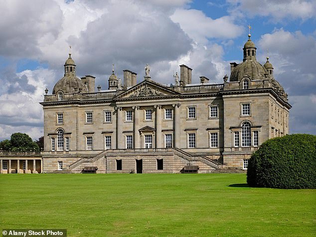 The strange figures have been spotted in the grounds of the Marquess and Marchioness of Cholmondeley's Houghton Hall in recent days