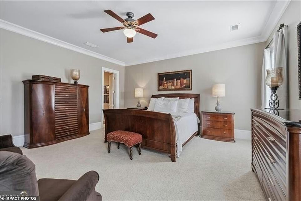 The master bedroom has its own upstairs porch, its own morning kitchen, two large walk-in closets and a separate dressing room