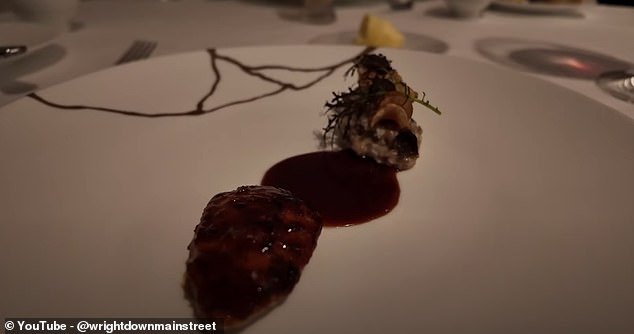 For her fourth course, Kristen tried a different ingredient for the first time, with a neatly presented portion of quail, accompanied by sunflower seed risotto and sunchokes