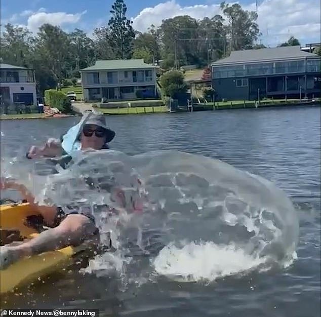 In a fit of rage after believing Benny Larkin and his daughter Taylor Larkin, 14, had exceeded the speed limit, the kayaker tried to splash the pair with her oar.