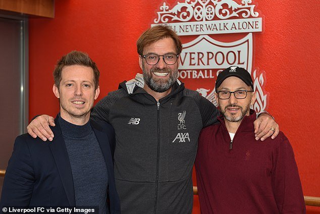 Meanwhile, it can be revealed that Liverpool's Michael Edwards (left) was at Tottenham's training ground last month