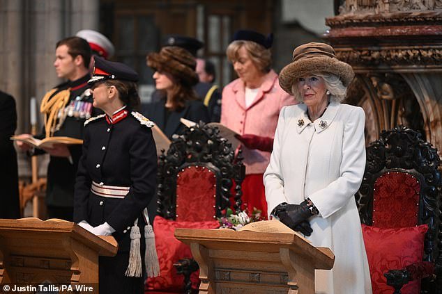 Queen Camilla will attend the Royal Maundy service at Worcester Cathedral this afternoon