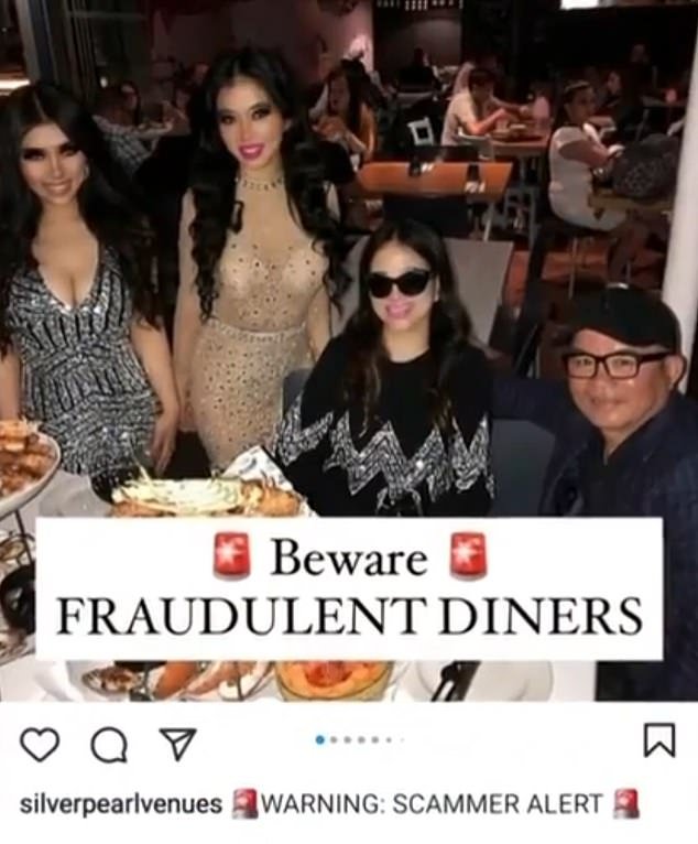 A photo of the women at their table, shared on the restaurant's social media pages three days later, labeled them 