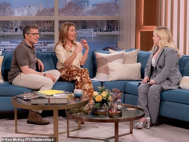 While chatting to Cat Deeley and Ben Shepard, Nicola said her raunchy sex scenes in the bonkbuster felt very awkward at first