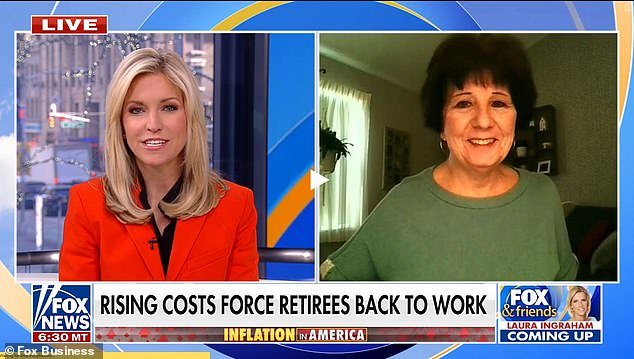 Joyce Fleming (pictured, right) had to return to work after her retirement due to the rising cost of living
