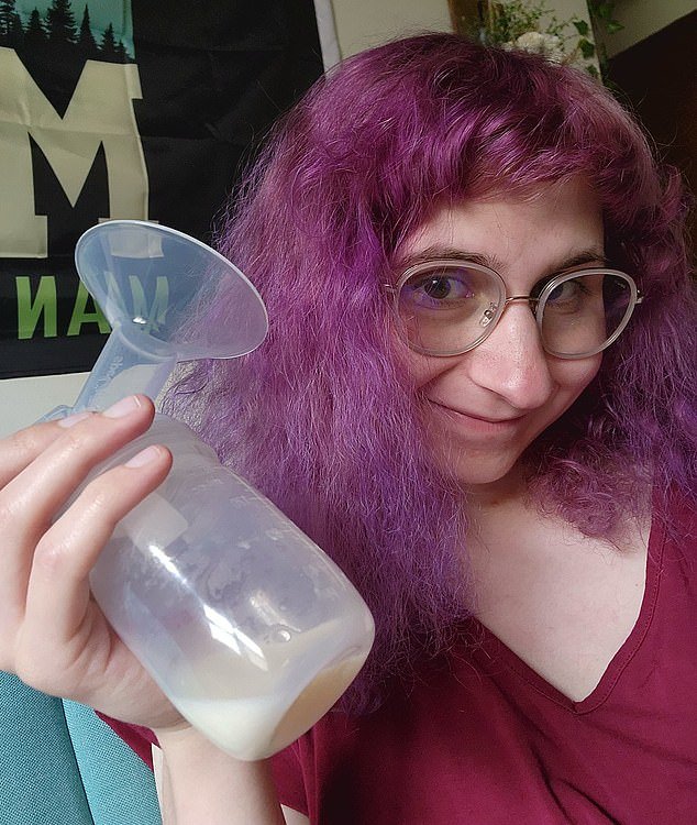 American trans woman Naomi, 24, a mother of three, went viral on Twitter last May for feeding her child breast milk that she had expressed.  She was not involved in the new investigation