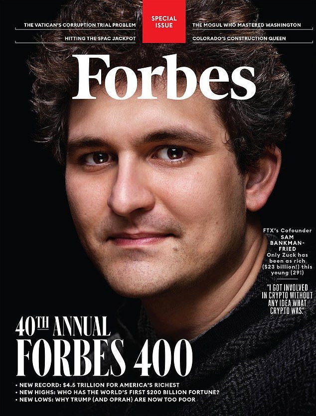 The FTX stock market was worth $32 billion at its peak and Bankman-Fried appeared on the cover of Forbes magazine, which touted him as the future of finance.