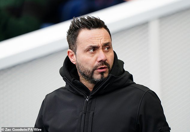 Brighton boss Roberto De Zerbi is behind candidate Amorim for the position