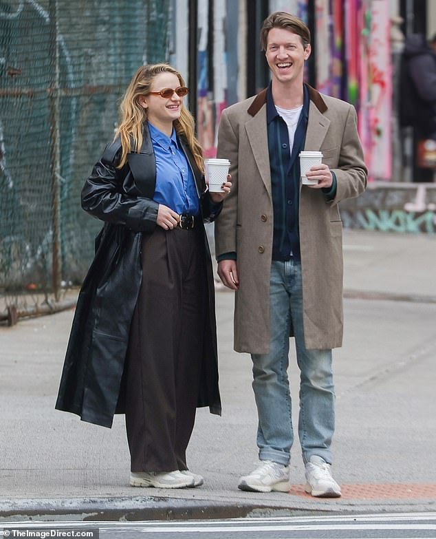 On Wednesday, Joey was spotted having coffee with her husband Steven Piet in New York City
