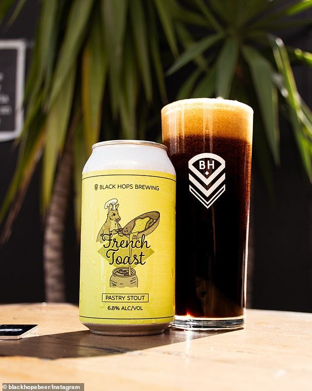 Black Hops Brewing's extra-strength French Toast stout (6.8 percent) is pictured