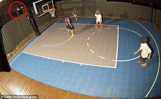 Eddie Betts' children (pictured) were playing basketball when they were subjected to horrific racist abuse, shouted from a passing car