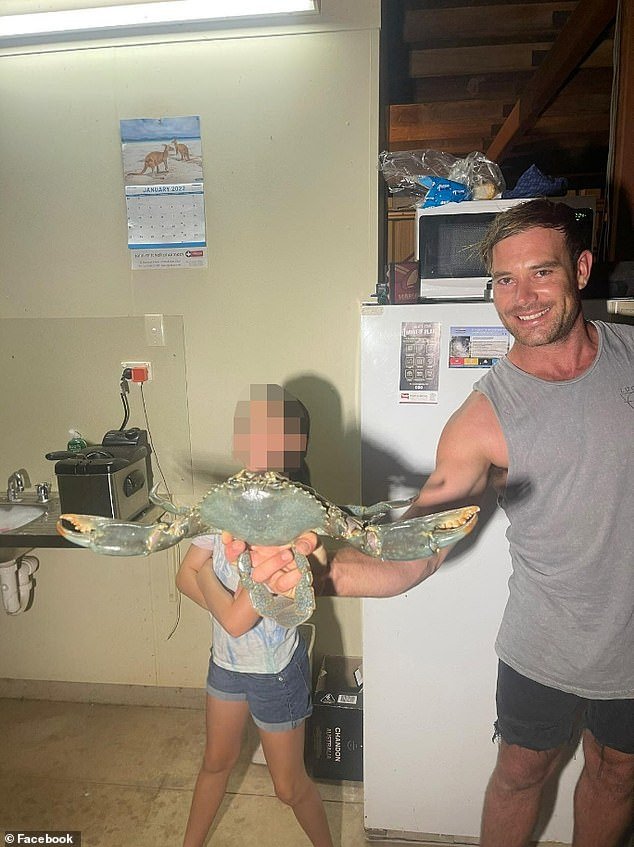 Dylan Leschke, with what he described as 'a monster buck crab from the mighty Norman River', was a keen fisherman in his adopted homeland of Normanton, in the Gulf of Carpentaria