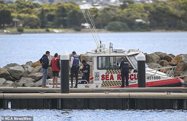 Five people were on board the ill-fated boat when it capsized near Spilsby Island near Port Lincoln at around 4pm on Monday.