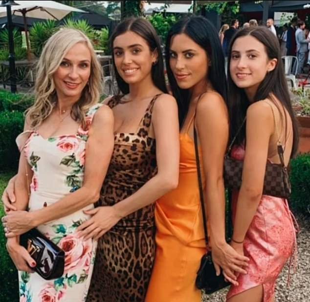 Model Angelina (right, with Bianca, second from right) says the claims are 'bulls**t' and her family supports the unconventional romance