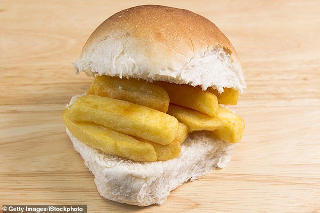 Another unusual British custom for the YouTuber is the chip butty - she suggested she was a fan of the sandwich, but it was unknown to her